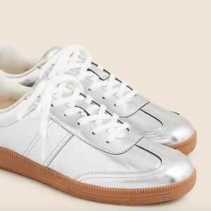 J. Crew Field Sneaker in Metallic Silver  - Stylish, Cool, Comfortable